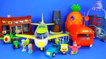 Spongebob Squarepants Plane & Bikini Bottom Submarine Bus Playset Episode with Duplo & Peppa Pig