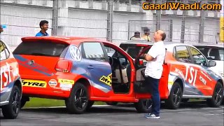 VW Polo Stunt show at BIC, Side Wheelie at new JK Tyre Championship