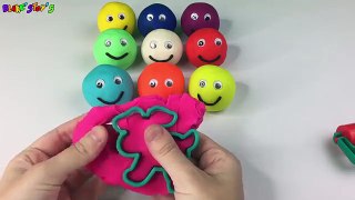 Fun Play and Learn Colours With Play-Doh Smiley Face Mold for Children