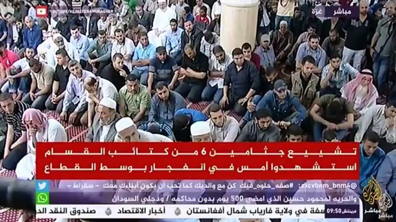 #شاهد | مباشر | بث حي .. كلمة رئيس المكتب السياسي لحركة حماس اسماعيل هنية فى تشييع جثامين شهداء كتائب القسام وسط قطاع غزة