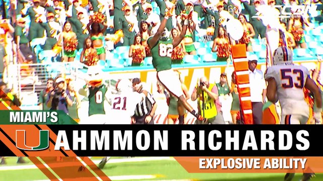 Miami WR Ahmmon Richards' Explosive Ability | ACC Football Spring Spotlight