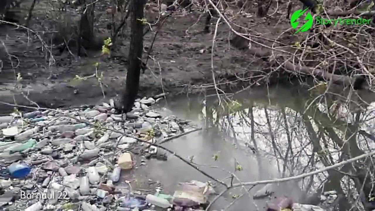Une rivière Serbe couverte de milliers de bouteilles plastique... Pollution terrible