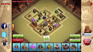 Clash Of Clans: TH9 | BEST Clan War Base Layout (2 x Air Sweepers) - Atom 9