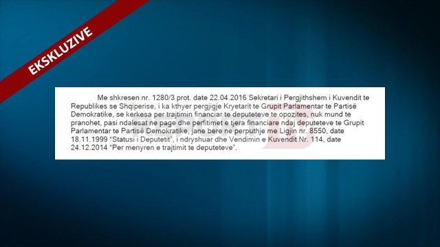 Report TV - Ekskluzive/ Bojkotoi 9 muaj Kuvendin gjykata i jep 764 mijë lekë Spahos