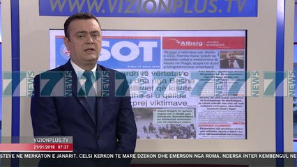 SHTYPI I DITES ME TITUJT E GAZETAVE SHQIPTARE E DIEL 21 JANAR 2018 - News, Lajme - Kanali 7