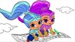 Nick JR Shimmer & Shine Coloring Book Learn Colors Coloring Pages