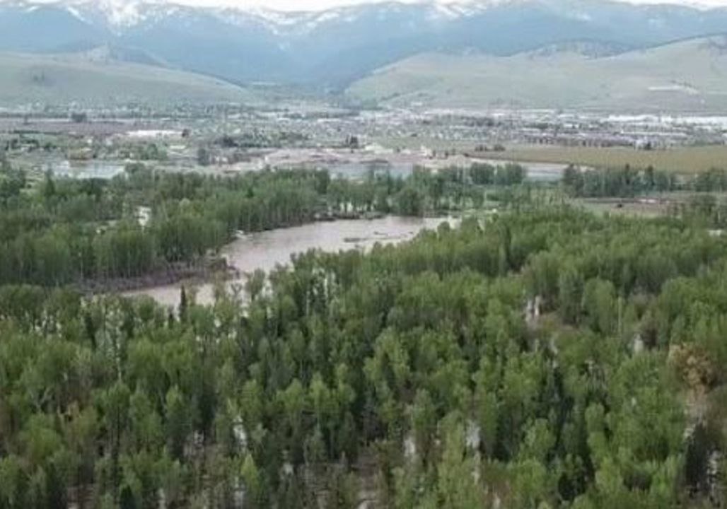 Drone Shows Bird's-Eye View of Montana Flooding