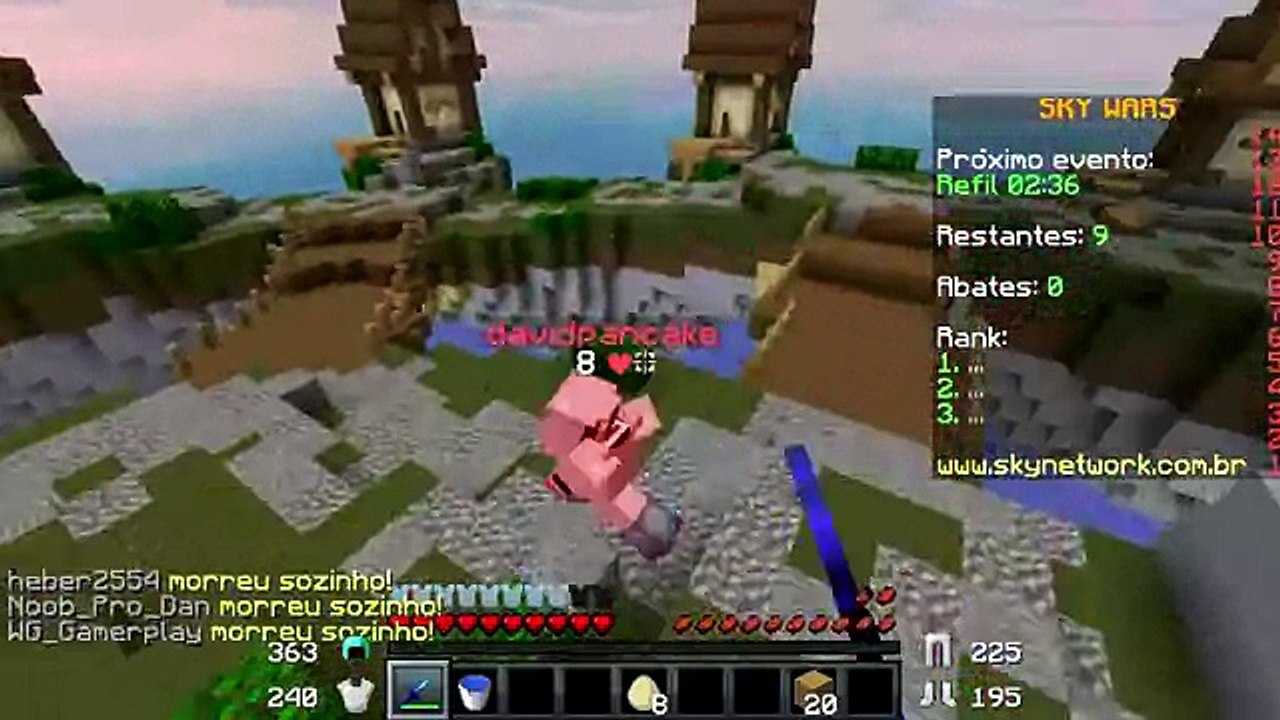 MINECRAFT: FIZ A MELHOR ESPADA DA PARTIDA!!!?  [SKYWARS]