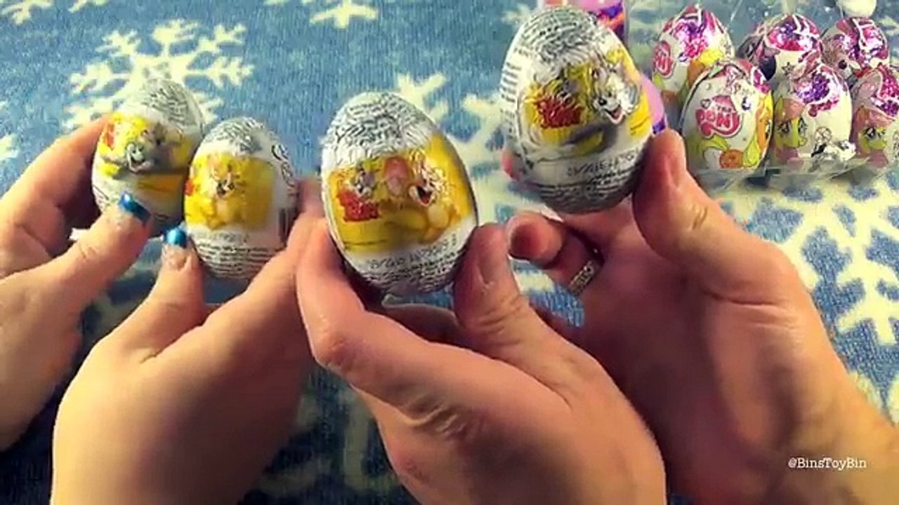 My Little Pony Chocolate Eggs! Tom & Jerry + MLP Kinder Opening! by Bins Toy Bin