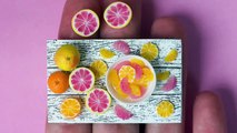 Miniature Polymer Clay Grapefruit Cane Tutorial // Dollhouse Food