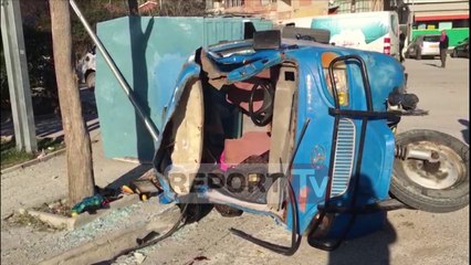 Report TV - Plagosen 2 persona në Vlorë, Kamionçinës i bllokon rrugën kamioni