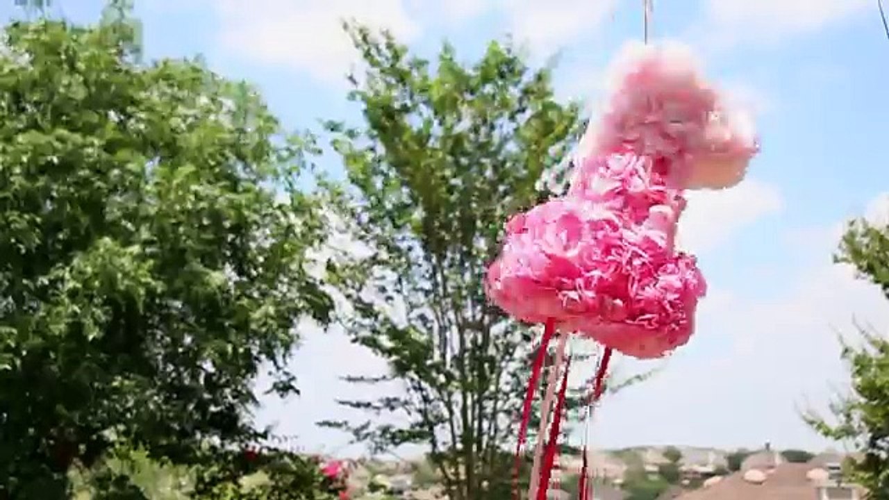 DIY Pull-String Piñata - Coffee Filters