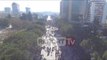 Report TV - Pamjet me dron përpara fillimit të protestës së opozitës