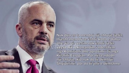 Rama: Presim rekomandim te ndershem nga BE