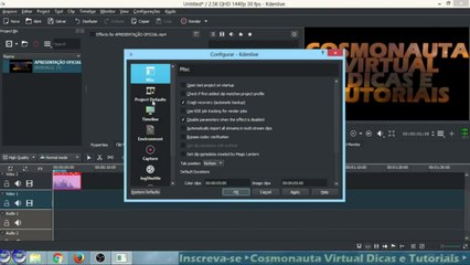 Mudar Resolução dos vídeos no Kdenlive