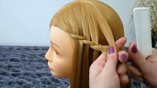 Коса водопад. Причёска с плетением для средних и длинных волос