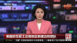 [中国新闻]美国欲在叙土边境地区新建边防部队 土耳其总统：美此举令人担忧 不能接受 | CCTV中文国际