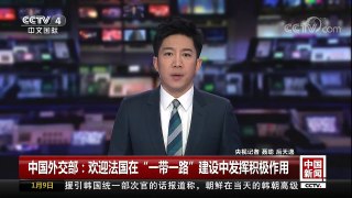 [中国新闻]中国外交部：欢迎法国在“一带一路”建设中发挥积极作用 | CCTV中文国际