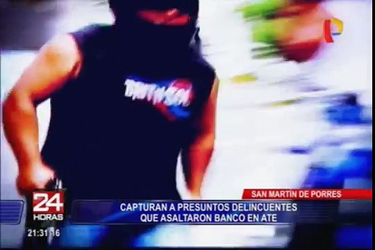 Capturan a presuntos delincuentes que robaron 30 mil soles de banco en Ate