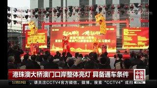 [中国新闻]港珠澳大桥澳门口岸整体亮灯 具备通车条件 | CCTV中文国际