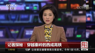 [中国新闻]记者探秘：穿越秦岭的西成高铁 | CCTV中文国际