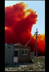 Orange Blast off from factory