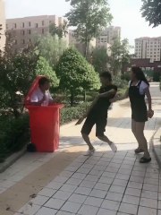 The daily routine of Chinese boy.