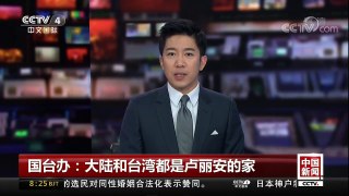 [中国新闻]国台办：大陆和台湾都是卢丽安的家 | CCTV-4