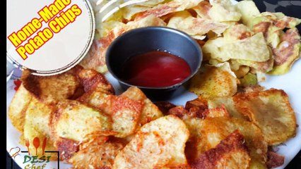CRISPY POTATO CHIPS IN TWO WAYS ,WITH AND WITHOUT MICROWAVE RECIPE