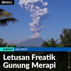 #1MENIT | Letusan Freatik Gunung Merapi