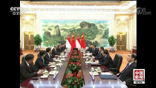 [中国新闻]习近平会见新加坡总理 | CCTV-4
