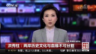 [中国新闻]洪秀柱：两岸历史文化与血缘不可分割 | CCTV-4