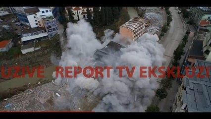 Download Video: Report TV - PAMJE ME DRON/ Momenti i shpërthimit të 2 objekteve në Fier