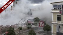 Pamje ekskluzive nga momenti i shpërthimit të dy objekteve në qytetin e Fierit