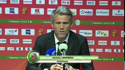 La réaction de Mickaël Landreau après QRM - FC Lorient (3-0)