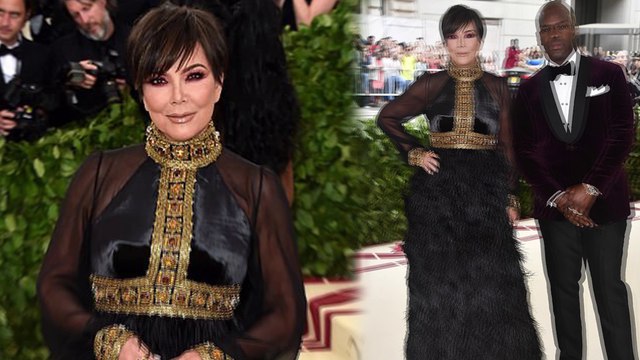 Kris Jenner embarrasses daughter Kendall at Met Gala as she arrives in fur skirt with Corey Gamble.