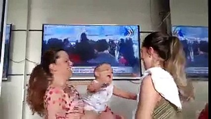 Twin Sister's Cute baby confused Who is her Mother..??Really funny...!!!