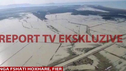 Report TV - Pamjet me dron nga permbytjet në Fshatin Hoxhare Fier