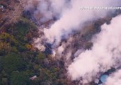 Aerial Footage Captures Lava Accumulation in Puna