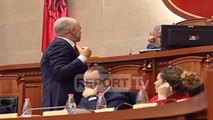 Report TV - Rama i kërkon fjalën për replikë, Ruçi nuk e lejon, i jep fjalën Bashës