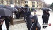 Report TV - Minatorët nga i gjithë vendi, protestë para parlamentit të Shqipërisë: Miratoni statusin