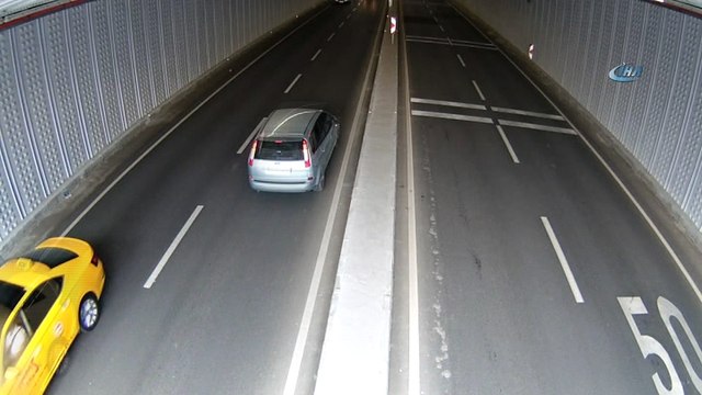Ters şeride giren trafik canavarı kamerada