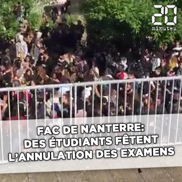 Nanterre: Des étudiants fêtent l'annulation des examens