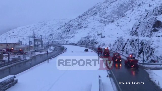 Report TV - Përkeqësohet moti, situata nga dëbora në Dibër dhe Kukës, bllokohen disa zona