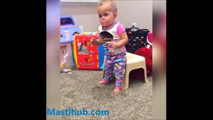 Baby having fun with animals