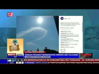 Pesawat Bermanuver Hindari Abu Vulkanik Terekam Kamera