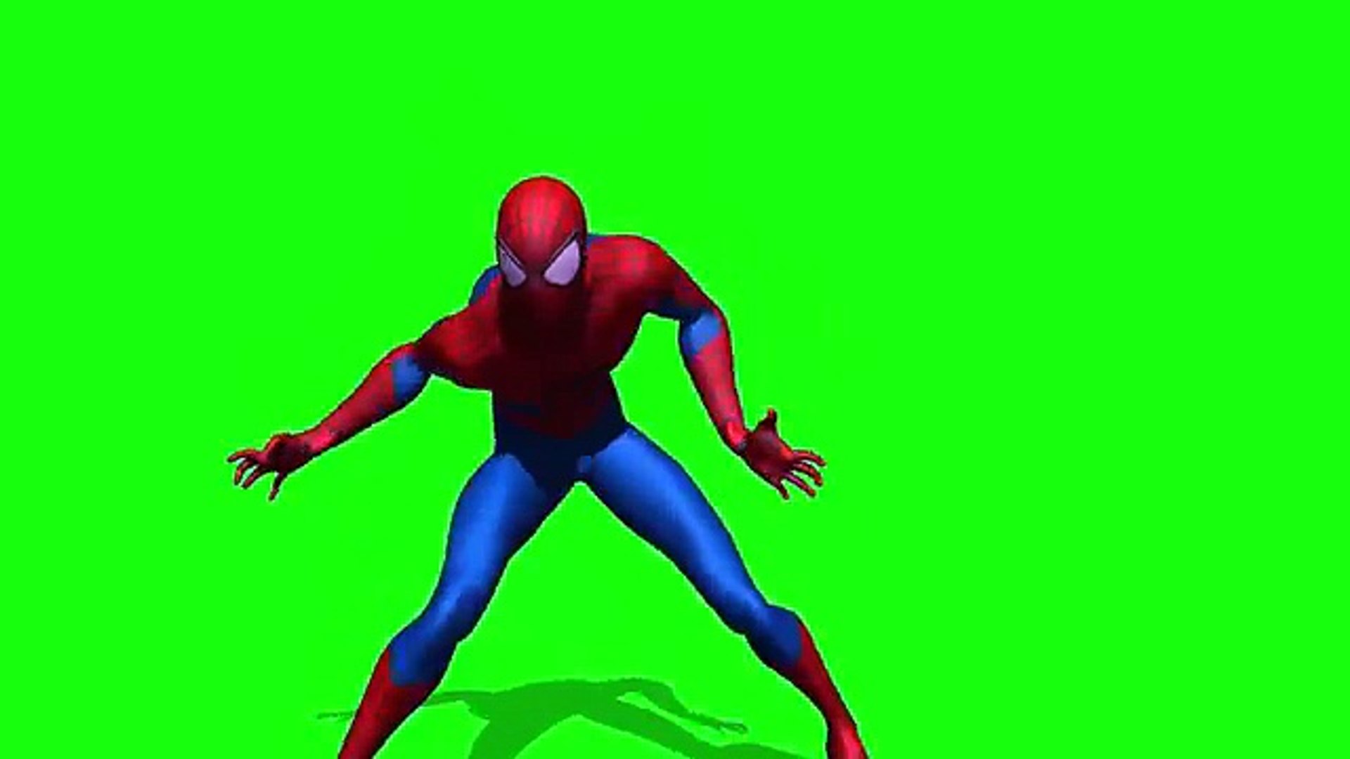 ⁣Spiderman dancing green screen royalty free