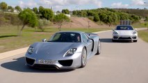 Porsche 918 Spyder & Panamera Turbo S E-Hybrid Sport Turismo in Carrara White Metallic Hybrid Trackdays