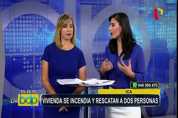 Ica: incendio consume vivienda y deja dos personas heridas