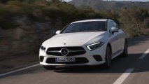 Mercedes-Benz CLS 350 d 4MATIC in White bright Driving in the country